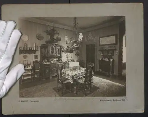 Fotografie R. Siegert, Berlin, Ansicht Berlin, Speisezimmer einer Wohnung in der Königgrätzerstrasse 61, 1907