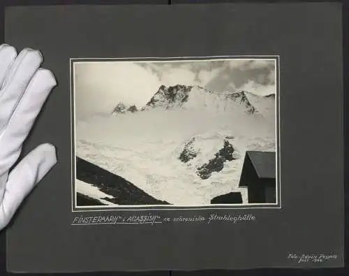 Fotografie Edwin Possan, Ansicht Grindelwald, Finsteraarh i Agassish, ze schroniska Straleqhütte, Gletscher