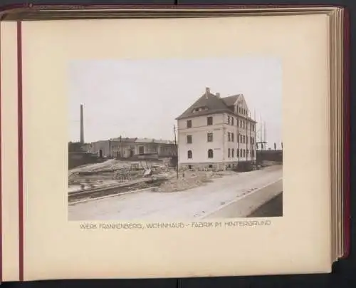 Fotoalbum mit 26 Fotografien, Ansicht Frankenberg i. Sa., Stahl- und Federnwerk AG Emil Riedel, Werksansicht, Wohnhaus