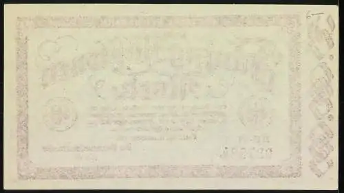 Notgeld Berlin 1923, 50 Millionen Mark, Deutsche Reichsbahn, Adlerwappen, Seriennummer RH-47 037884