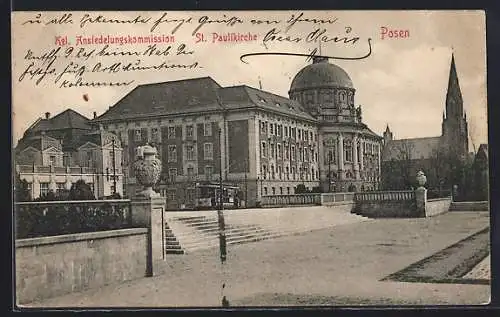 AK Posen, Kgl. Ansiedlungskommission und St. Paulikirche