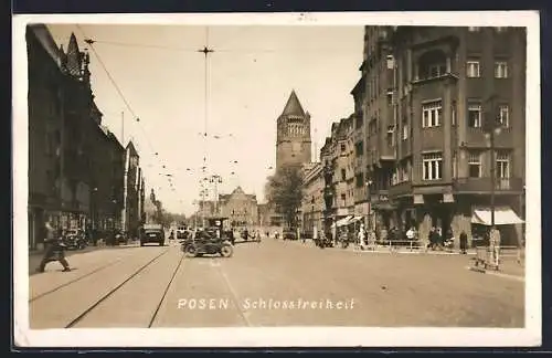 AK Posen, Strassenpartie an der Schlossfreiheit