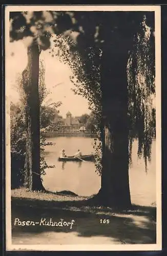 AK Posen-Kuhndorf, Ruderer auf dem See