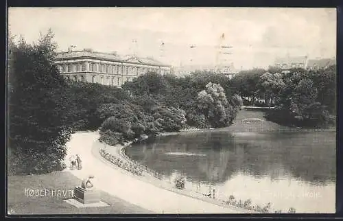 AK Kobenhavn, Panorama mit Strassenpartie