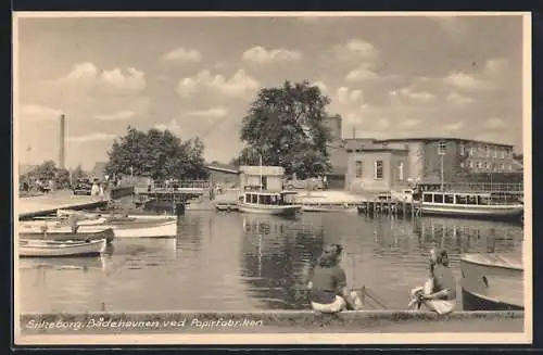 AK Silkeborg, Badehavnen ved Papirfabriken