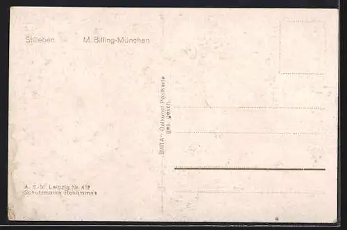 Ölgemälde-Imitations-AK Stillleben mit Kohl und Eiern