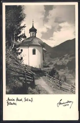 AK Zell am Ziller, Blick auf Maria Rast