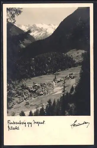 Foto-AK Hans Hruschka: Finkenberg /Zillertal, Ortsansicht mit Umgebung