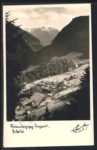 Foto-AK Hans Hruschka Nr. 1011: Finkenberg /Zillertal, Ortsansicht gegen Ingent