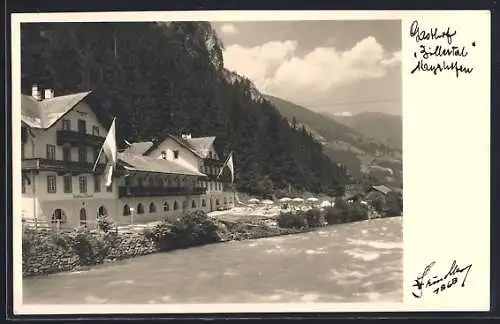 Foto-AK Hans Hruschka Nr. 1868: Mayrhofen /Zillertal, Gasthof Zillertal