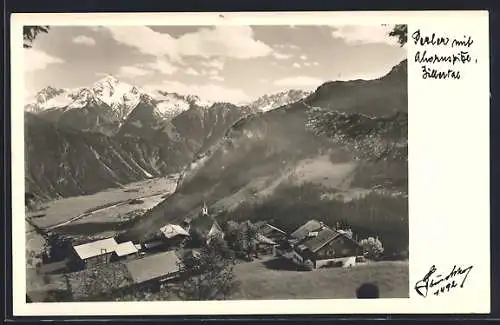 AK Hippach /Zillertal, Panorama und Alpengasthof Perler