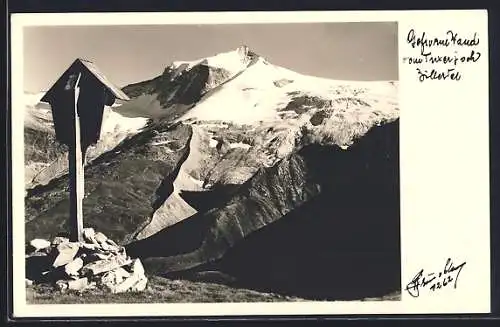 Foto-AK Hans Hruschka Nr. 1262: Zillertal Gefrorne Wand vom Tuxerjoch