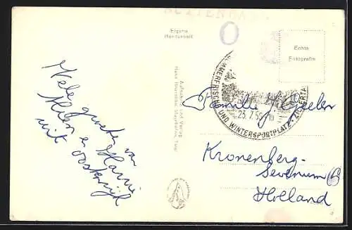 Foto-AK Hans Hruschka Nr.7: Mayrhofen, Ortsansicht mit Grünberg
