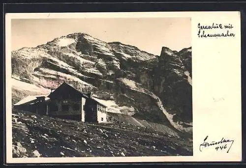 Foto-AK Hans Hruschka Nr. 946: Geraerhütte mit Schrammacher