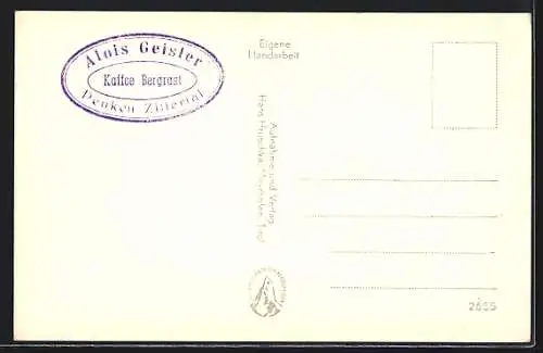 Foto-AK Hans Hruschka Nr. 209: Penken, Bergrast v. Alois Geisler
