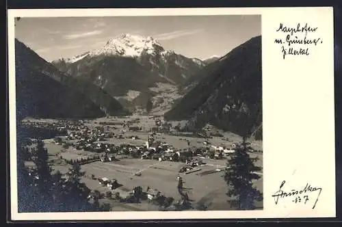 Foto-AK Hans Hruschka Nr.7: Mayrhofen mit Grünberg