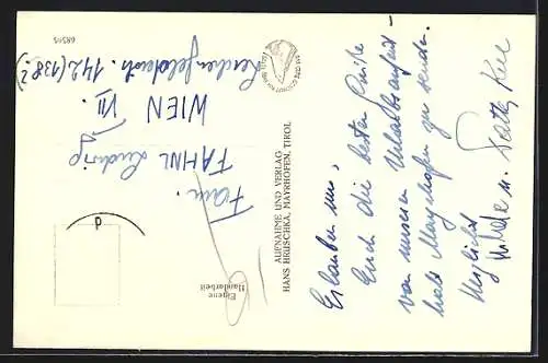 Foto-AK Hans Hruschka Nr.7: Mayrhofen mit Grünberg