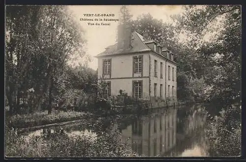 AK Vert-le-Grand, Château de la Saussaye, Vue du Canal