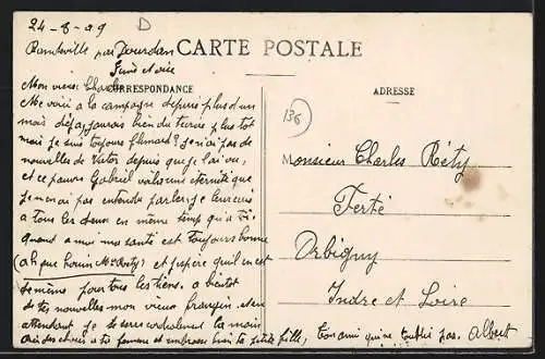 AK St-Cyr-sous-Dourdan, Vue générale du village et de l`église