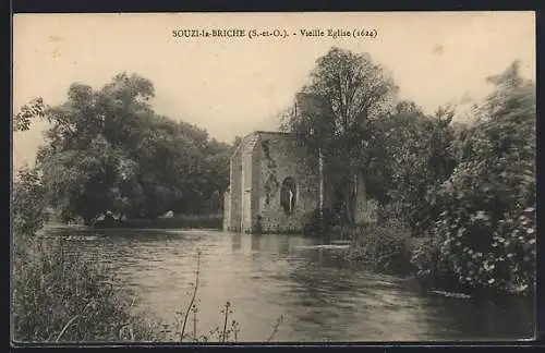 AK Souzi-la-Briche, Vieille Église (1664) au bord de l`eau