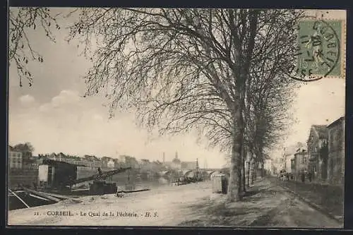 AK Corbeil, Le Quai de la Pêcherie