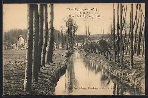 AK Épinay-sur-Orge, Bords de l`Orge, au Breuil