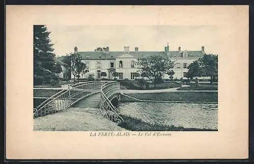 AK La Ferté-Alais, Le Val d`Essonne avec pont élégant et parc paysager