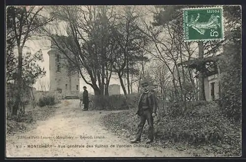 AK Montlhéry, Vue générale des Ruines de l`ancien Château fort