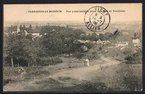 AK Verrières-le-Buisson, Vue panoramique prise de la Côte de Verrières