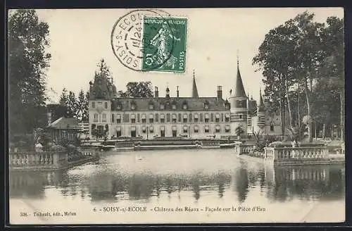 AK Soisy-sur-École, Château des Réaux, Facade sur la Pièce d`Eau