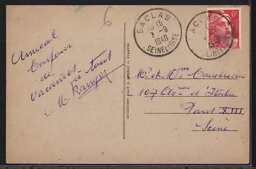 AK Saclas, Le Pont du Chemin de Fer sur la Juine