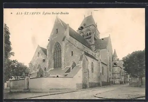 AK Étampes, Église Saint-Basile