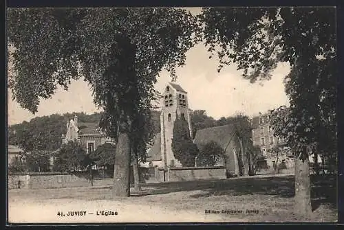 AK Juvisy, L`Église et son environnement arboré