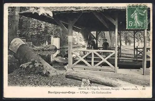 AK Savigny-sur-Orge, L`Orge, Un Embarcadère