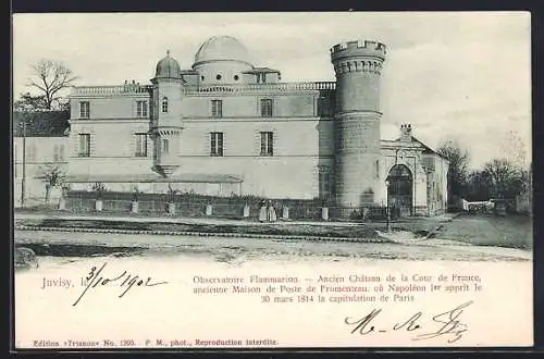 AK Juvisy, Observatoire Flammarion, ancien Château de la Cour de France