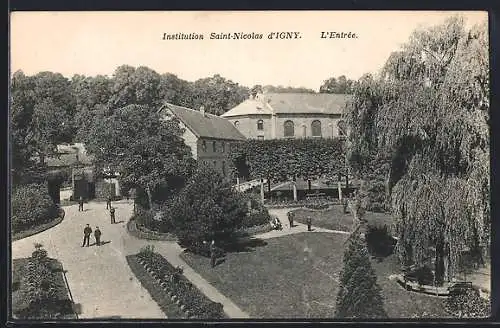 AK Igny, Institution Saint-Nicolas, L`Entrée