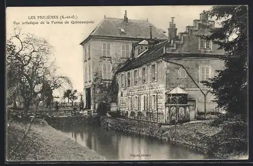 AK Les Molières, Vue artistique de la Ferme de Quincampoix