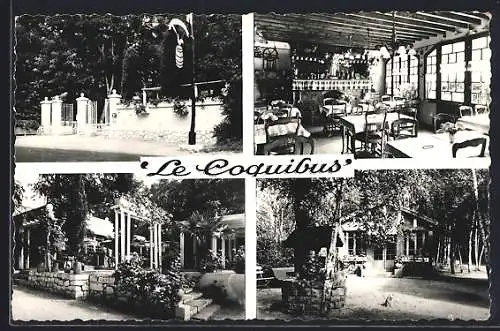 AK Milly-la-Forêt, Auberge Le Coquibus avec terrasse et salle à manger en forêt