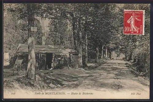 AK Montlignon, Hutte de bûcherons dans la forêt