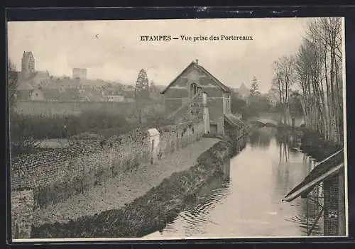 AK Étampes, Vue prise des Portereaux