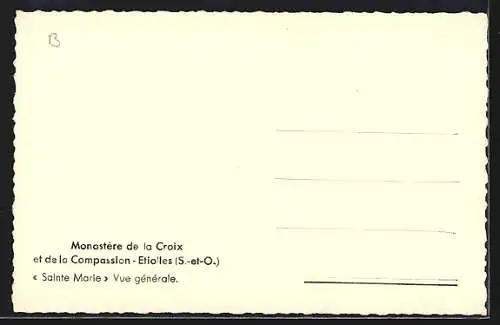 AK Étiolles, Monastère de la Croix et de la Compassion, « Sainte Marie » Vue générale