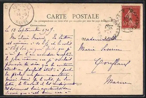 AK Ris-Orangis, Allée des peupliers conduisant à Champrosay