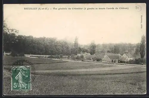 AK Breuillet, Vue générale du Colombier (à gauche se trouve l`entrée du Château)