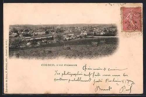 AK Corbeil, Vue à vol d`oiseau sur la ville et ses environs