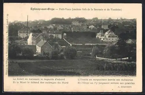 AK Épinay-sur-Orge, Vue de Petit-Vaux et des anciens fiefs de la Saussaie et de Vaudoise