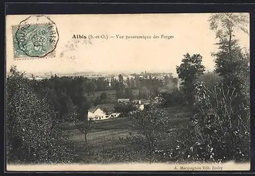 AK Athis, Vue panoramique des Forges