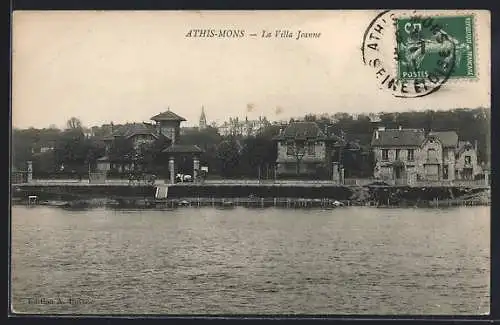 AK Athis-Mons, La Villa Jeanne et vue sur la rivière