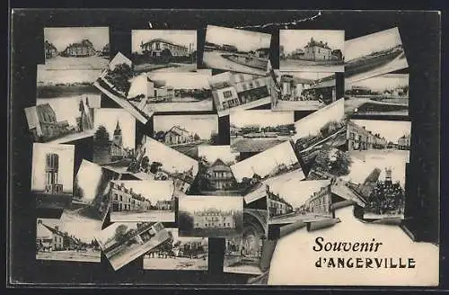 AK Angerville, Souvenir d`Angerville avec vues multiples de la ville