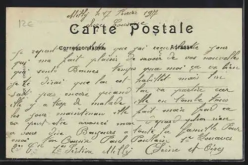 AK Milly, Le Ruisseau, Cantonnement de Zouaves