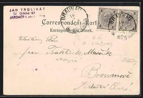AK Josefstadt / Josefov / Jaromer, Jaromerská brána a hlavní stráz, Jaromerer Tor und Hauptwache